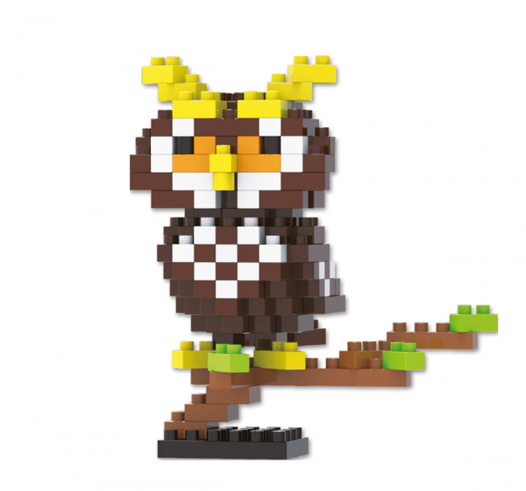 Конструктор пластиковый ПОДЕЛКИН PLK-01 №13 Сова 156 элементов