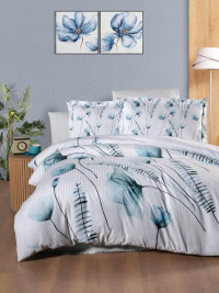 Постельное белье из страйп сатина с цветным принтом KARVEN N251-SB009 50х70 (2шт), 70х70 (2шт) семейное