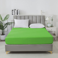 Простыня на резинке сатиновая TANGO Soho салатовая 160х200х30