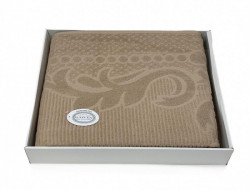 Плед из хлопка махровый KARVEN P961 ESTER V3 бежевый 220х240