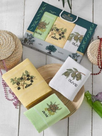 Набор кухонных полотенец ОЛИВКИ-9337 40х60 (3шт)