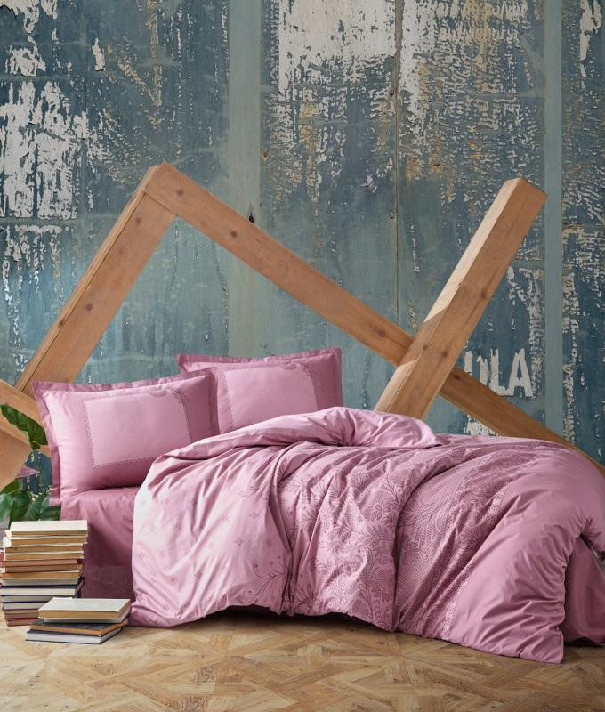 Постельное белье из ранфорса KARVEN N023 RISA DUSTY ROSE V-2 50х70 (2шт), 70х70 (2шт) евро