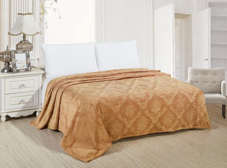 Плед однотонный из микрофибры с тиснением АЛЬВИТЕК ВЕНЕЦИЯ 118-pv 180х200