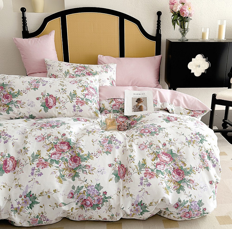 Постельное белье из сатина TANGO розарий 70х70 (2шт) 1,5-спальное