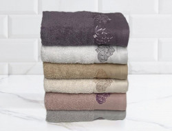 Набор полотенец махровых хлопковых с вышивкой KARVEN ELIT H7000 ARMA 50х90 (6шт)