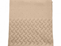 Плед детский из хлопка и акрила BELPOL LACE лен 110х140