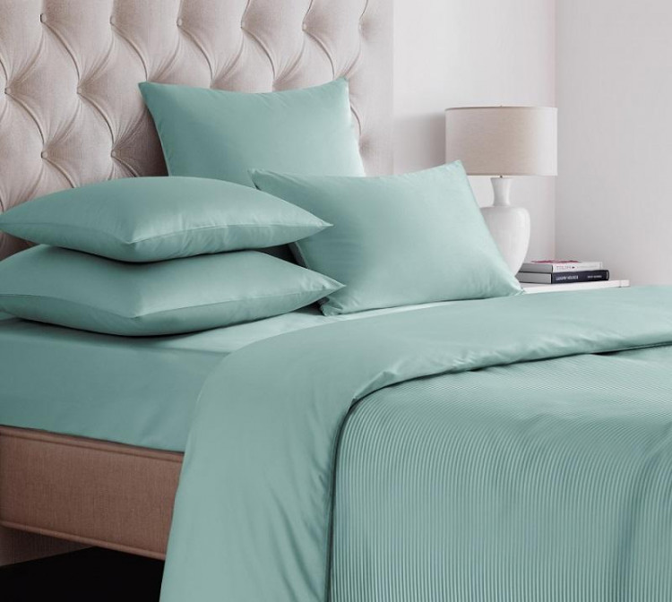 Простыня на резинке из сатина SAILID SL-1-160 ментол 160х200х25