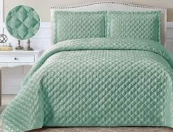 Покрывало с наволочками тонкое из велюра TANGO FRENCH CROWN FC-05 240х260