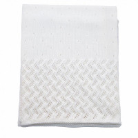 Плед детский из хлопка и акрила BELPOL LACE белый 110х140