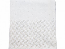Плед детский из хлопка и акрила BELPOL LACE белый 110х140