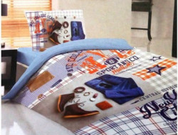 Подростковое постельное белье из сатина LAURA BELLA NEW YORK 50х70 (1шт) 1,5-спальное