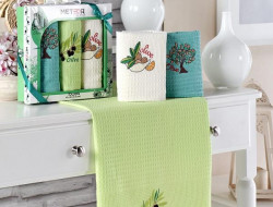 Набор кухонных полотенец ОЛИВКИ-8288 40х60 (3шт)