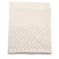 Плед детский из хлопка и акрила BELPOL LACE экрю 110х140