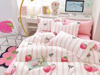 Постельное белье из твил-сатина TANGO клубнички 50х70 (2шт) 1,5-спальное