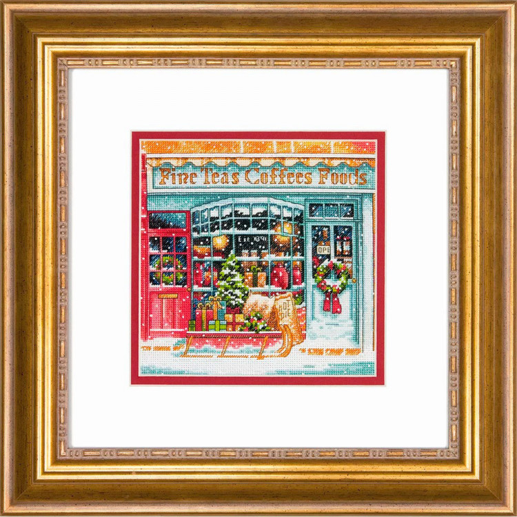 Набор для вышивания DIMENSIONS 70-08973 Кофейный магазин 15x15 см