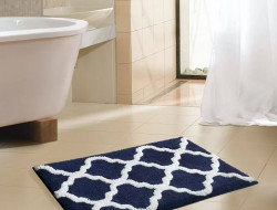 Коврик из микрофибры TANGO RAINBOW Ромбы синий 50х80