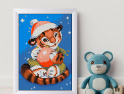 Кристальная (алмазная) мозаика ФРЕЯ ALVK-98 Игривый тигренок