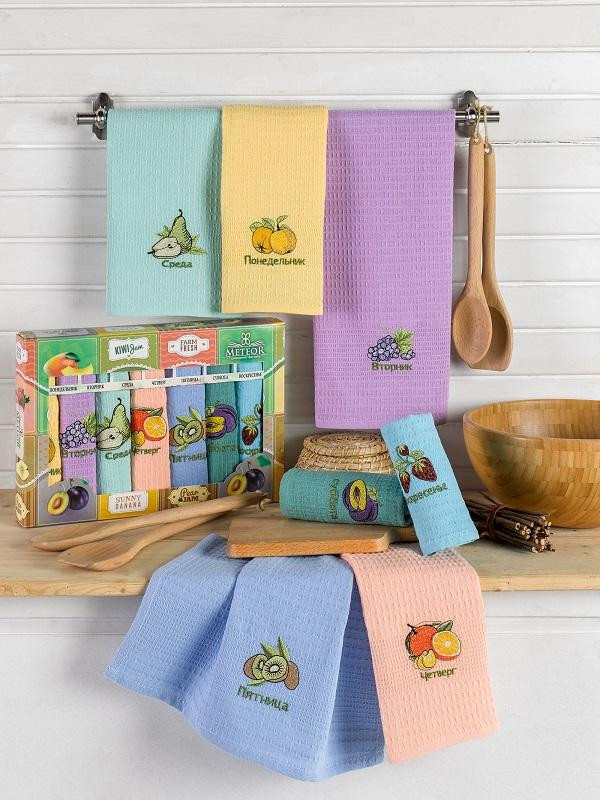 Набор кухонных полотенец ФРУКТЫ НЕДЕЛЬКА 40х60 (7шт)