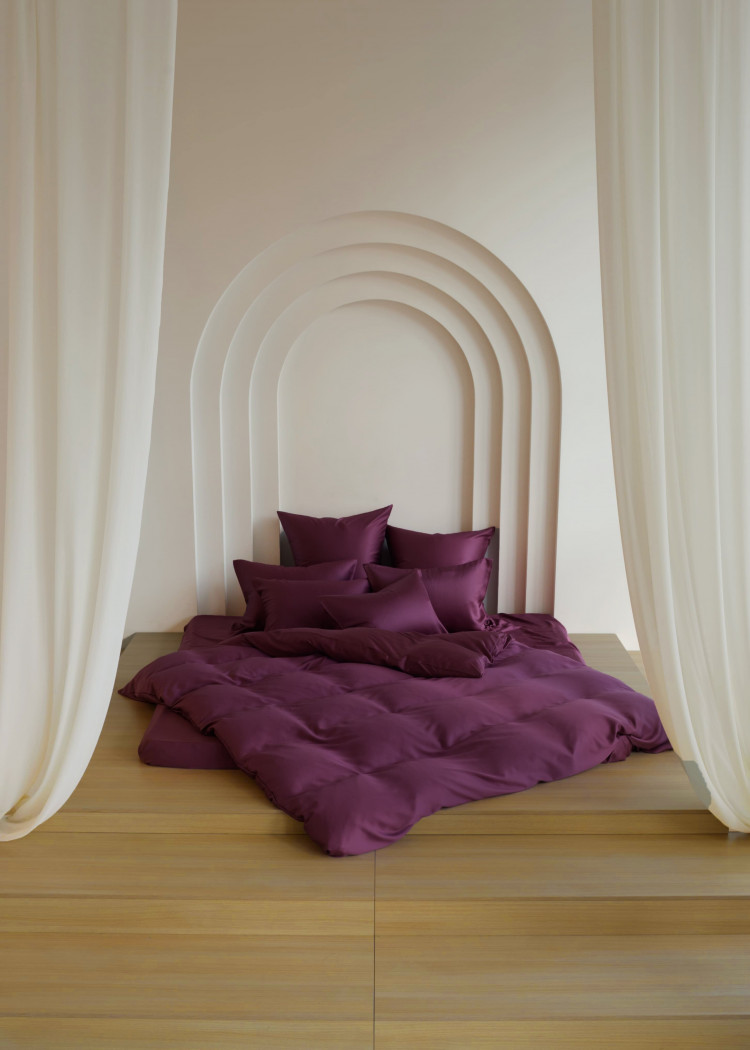 Постельное белье с простыней на резинке 180х200 GERMAN GRASS PURPLE BRILLIANT GRASS 50х70 (2шт), 70х70 (2шт) семейное