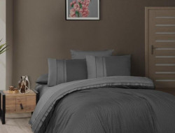 Постельное белье из сатина де люкс KARVEN N044 CHACKERS DUET ANTRACI 50х70 (2шт), 70х70 (2шт) евро