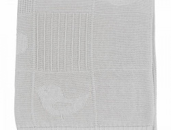 Плед детский из хлопка и акрила BELPOL BUNNY серебряный 110х140