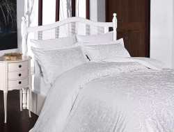 Постельное белье из сатина KARVEN N021 SWETA WHITE 50х70 (2шт), 70х70 (2шт) евро