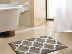 Коврик из микрофибры TANGO RAINBOW Ромбы бежевый 50х80