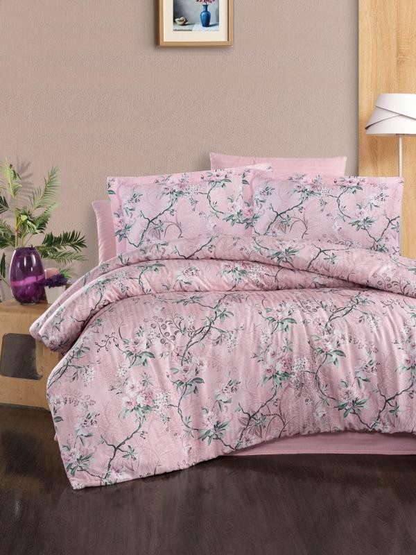 Постельное белье из страйп сатина с цветным принтом KARVEN N250-SB003 50х70 (2шт), 70х70 (2шт) евро