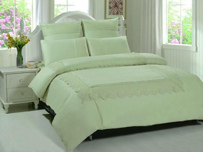 Постельное белье из сатина с гипюром TANGO GPR-04 GIPUR 50х70 (2шт), 70х70 (2шт) евро