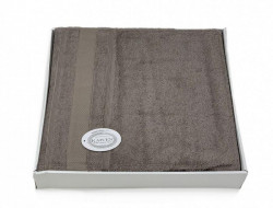 Плед из хлопка махровый KARVEN P956 ADA V5 серо-бежевый 160х220