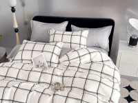 Постельное белье из твил-сатина TANGO клетка 70х70 (2шт) семейное