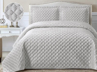 Покрывало с наволочками тонкое из велюра TANGO FRENCH CROWN FC-14 240х260