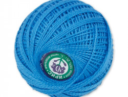 Пряжа СПБ ИРИС №3206 синяя 100% мерсеризованный хлопок 20 шт х 25 гр, 150 м