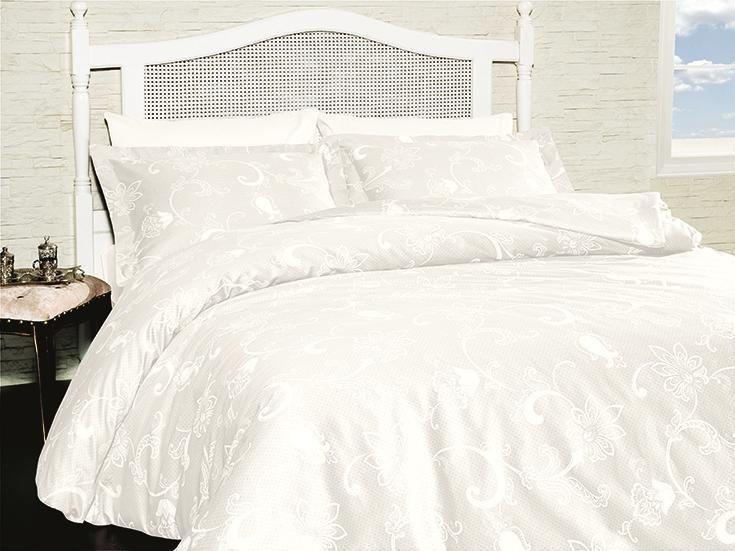 Постельное белье из сатина KARVEN N021 CARMINA WHITE 50х70 (2шт), 70х70 (2шт) евро