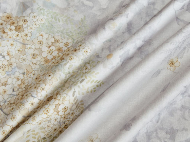 Постельное белье с летним одеялом фланелевое из тенсела ASABELLA Молочный шоколад 50х70 (2шт) 1,5-спальное