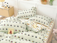 Постельное белье из твил-сатина TANGO счастливая панда 50х70 (1шт), 70х70 (1шт) 1,5-спальное