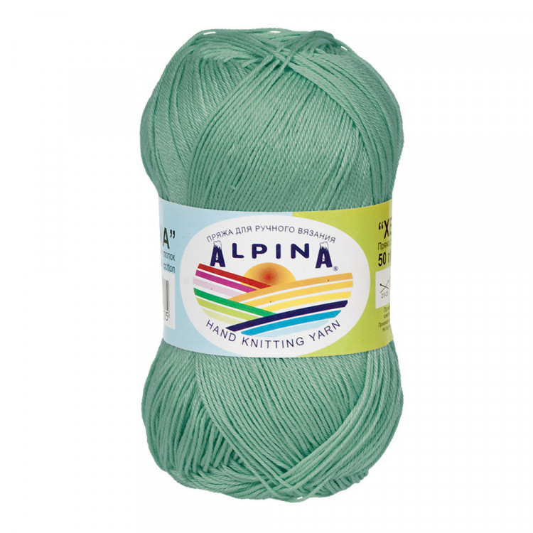 Пряжа ALPINA XENIA №849 серо-голубая 100% мерсеризованный хлопок 10 шт х 50 гр, 240 м +/- 10 м