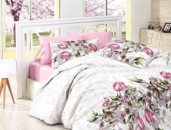 Постельное белье из ранфорса KARVEN N023 RIELLA PINK 50х70 (2шт), 70х70 (2шт) евро