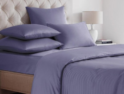 Простыня на резинке из сатина SAILID SL-4-160 фиолетовая 160х200х25