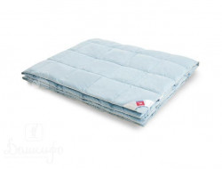 Одеяло пуховое кассетное Легкие Сны КАМЕЛИЯ голубое 200х220 теплое