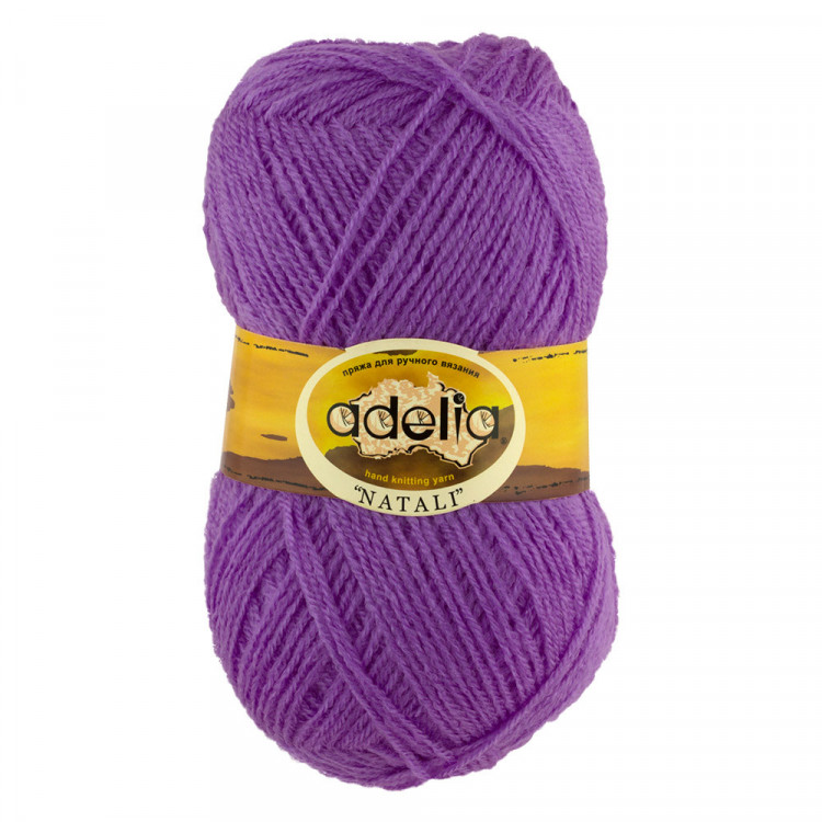 Пряжа ADELIA NATALI №10 сиреневая 100% акрил, 10 шт х 50 гр, 300 м +/- 10 м