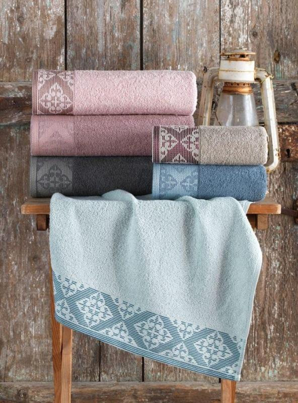 Набор полотенец махровых хлопковых KARVEN H2236 DEFNE 50х90 (6шт)