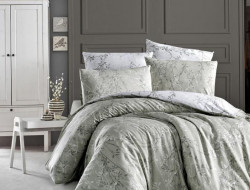 Постельное белье из ранфорса KARVEN N022 ZENA GREEN 50х70 (1шт), 70х70 (1шт) 1,5-спальное