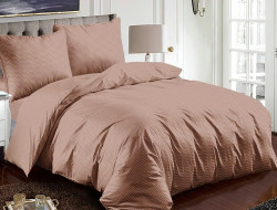 Постельное белье из микросатина TANGO бежевый зигзаг 70х70 (2шт) 2-спальное