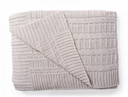 Плед вязаный из акрила BELPOL КОСЫ лен 130х170