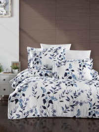 Постельное белье из страйп сатина с цветным принтом KARVEN N251-SB013 50х70 (2шт), 70х70 (2шт) семейное