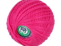 Пряжа СПБ ИРИС №1110 (027) темно-розовая 100% мерсеризованный хлопок 20 шт х 25 гр, 150 м