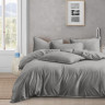 Постельное белье из люксового сатина АЛЬВИТЕК ОCA-004 серое 70х70 (2шт) 1,5-спальное
