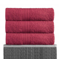 Простыня махровая BAYRAMALY бордовая 150х210