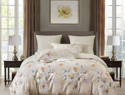 Постельное белье из фланели ASABELLA Миндальный крем 50х70 (2шт) и 70х70 (2шт) евро